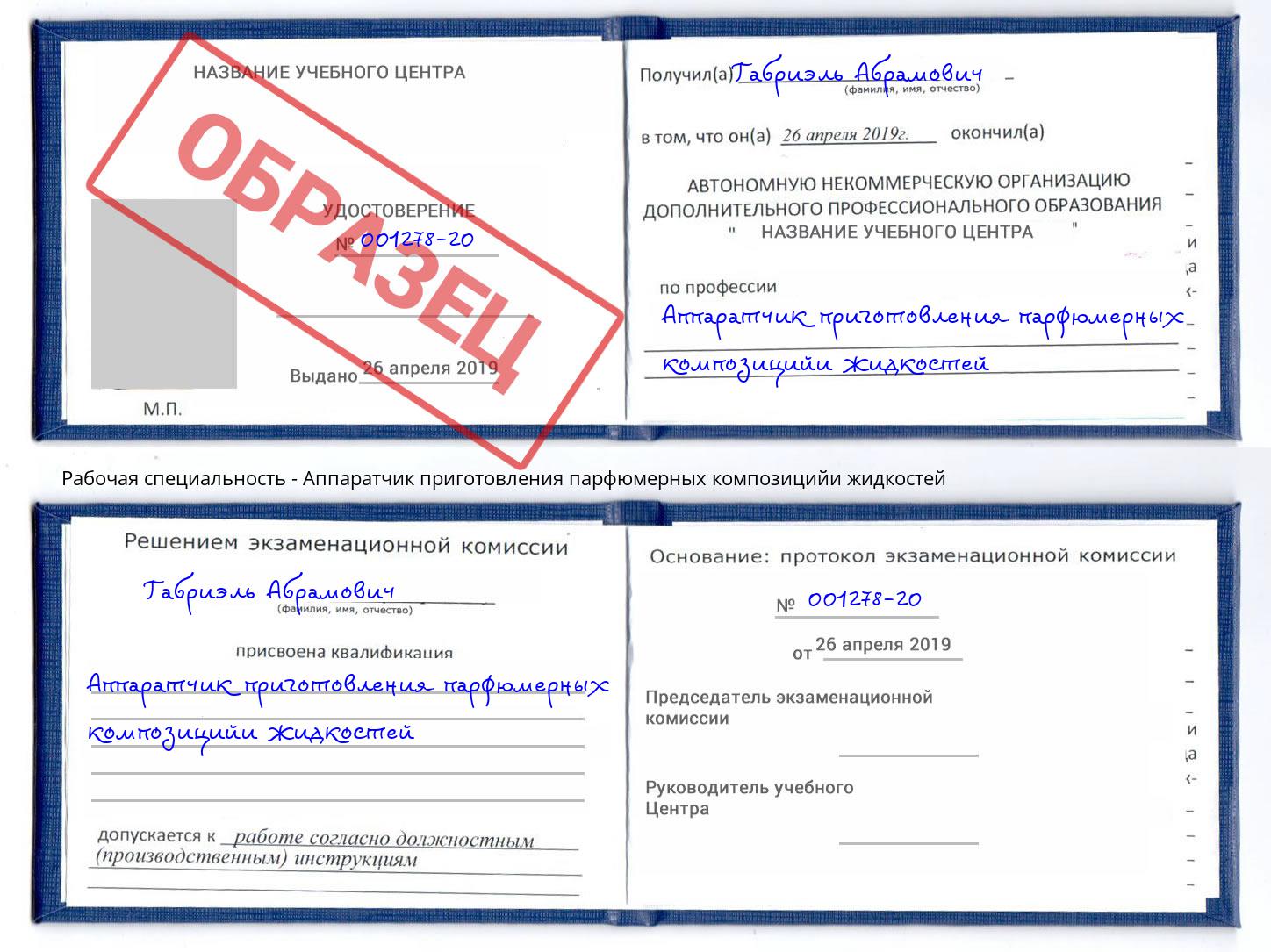 Аппаратчик приготовления парфюмерных композицийи жидкостей Котлас